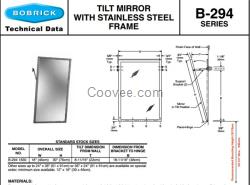 Bobrick B-294 1630保必麗角架雙位傾斜鏡子