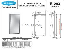 Bobrick B-293 1630保必麗固定位置傾斜鏡子