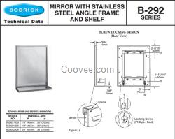 Bobrick B-292 1836保必麗鏡子與架子組合件