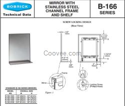 Bobrick B-166 1830保必麗鏡子與架子組合件