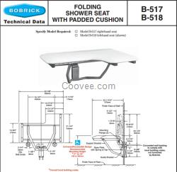 Bobrick B-517保必麗可折疊淋浴座
