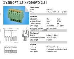浙江慈溪xy2500ft插拔式焊線接線端子