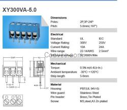 浙江慈溪xy300va螺釘式接線端子