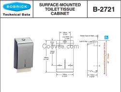 Bobrick B-2721保必麗壁掛式衛(wèi)生紙架