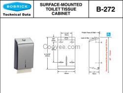 Bobrick B-272保必麗壁掛式衛(wèi)生紙盒