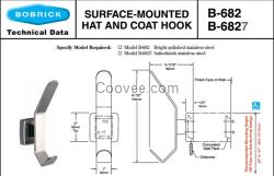Bobrick B-682保必麗衣帽鉤