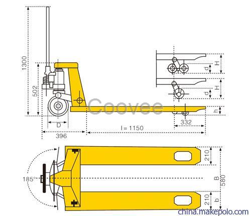 手動(dòng)液壓叉車規(guī)格 3噸685手動(dòng)液壓叉車