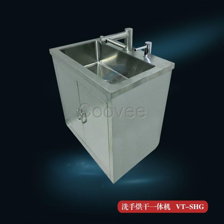 供應深圳紫外感應殺菌干手機不銹鋼洗手池戴森龍頭一體機
