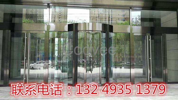 石家莊兩翼旋轉門私人定制自動旋轉門廠家直銷玫瑰金旋轉門