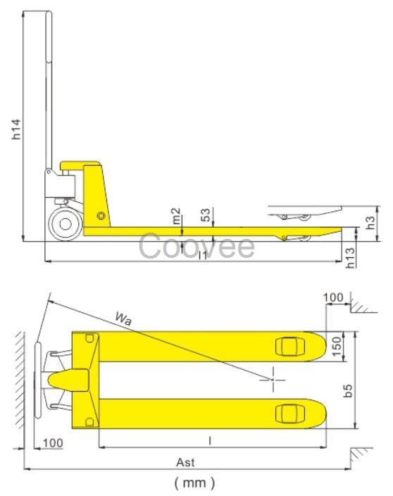 手動液壓托盤車使用廣泛550標(biāo)準(zhǔn)液壓托盤車