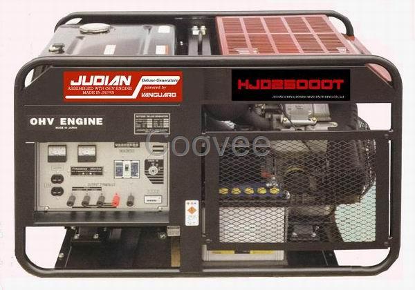 巨電汽油大功率三相21KVA發(fā)電機(jī)組HJD25000T