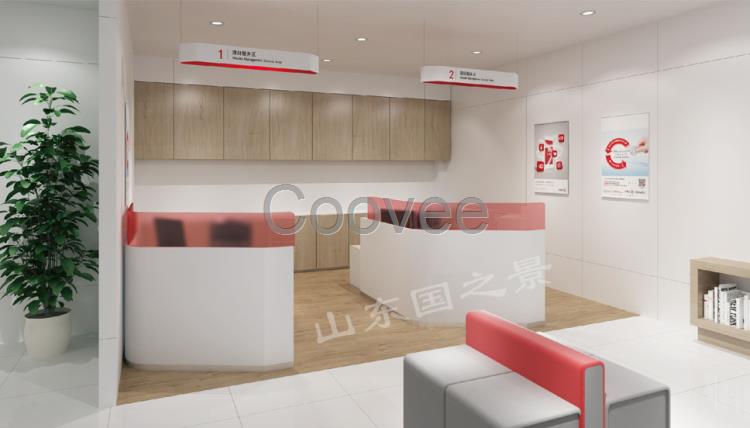 中國銀行非現金柜臺現場圖銀行家具定制廠家