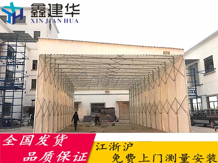 常州戶外大型遮陽篷天寧區(qū)廣告帳篷小車推拉遮雨篷帆布固定篷圖片