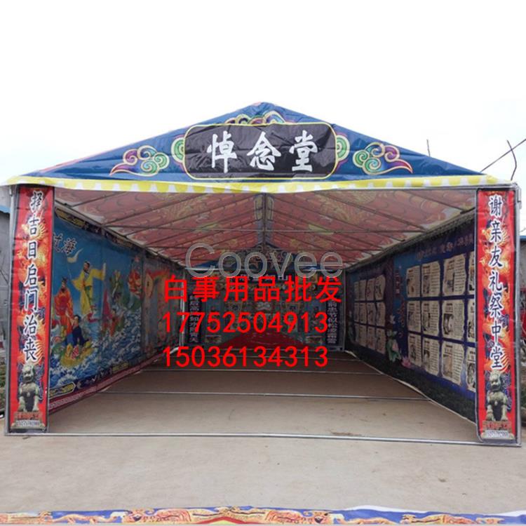 【钢架灵棚】供应河北钢架灵棚白事灵堂led发光豪华拱门电子花圈