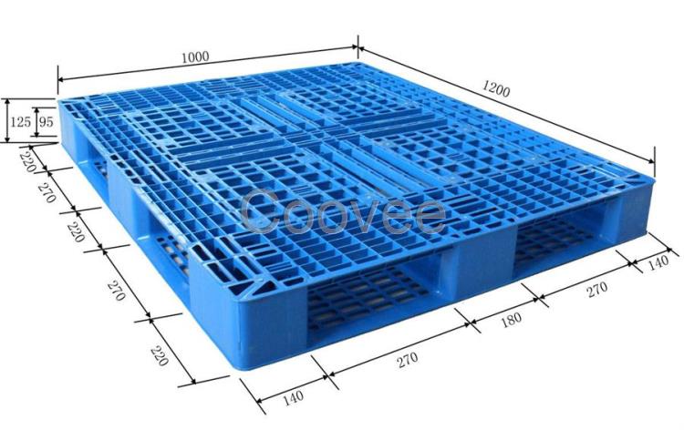 1210田子网格塑料托盘可内置钢管仓库叉车托盘商河直销