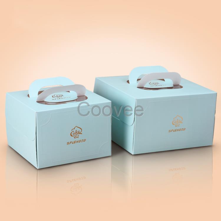 蛋糕盒】定做蛋糕盒4寸6寸8寸开窗慕斯盒手提芝士烘培包装生日蛋糕盒