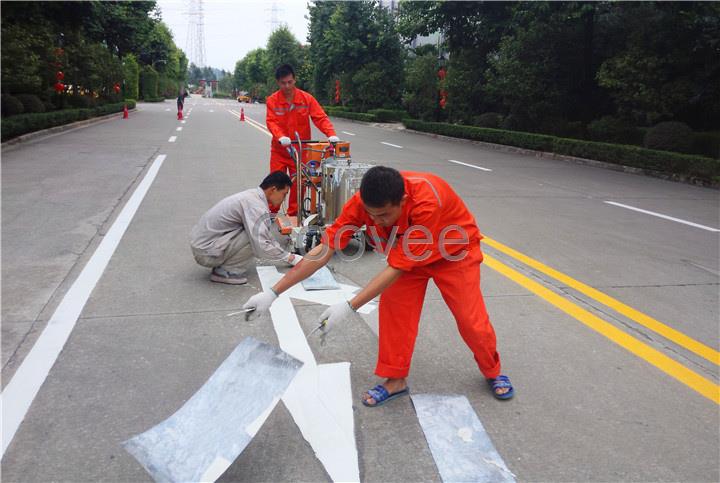 交通箭头划线导向箭头路面标识划线道路公路标线