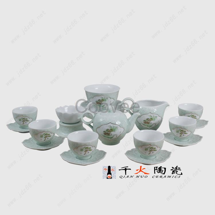 景德镇手绘礼品茶具批发陶瓷茶具图片