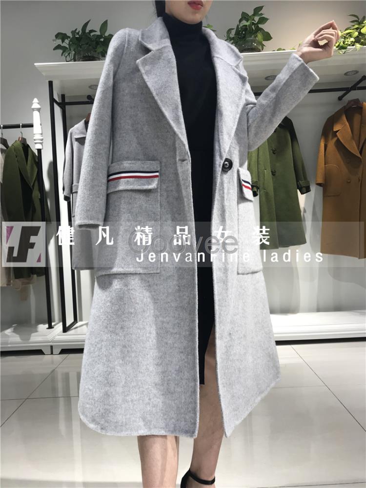 羊絨大衣休閑時(shí)裝品牌折扣女裝秋冬女裝庫(kù)存批發(fā)