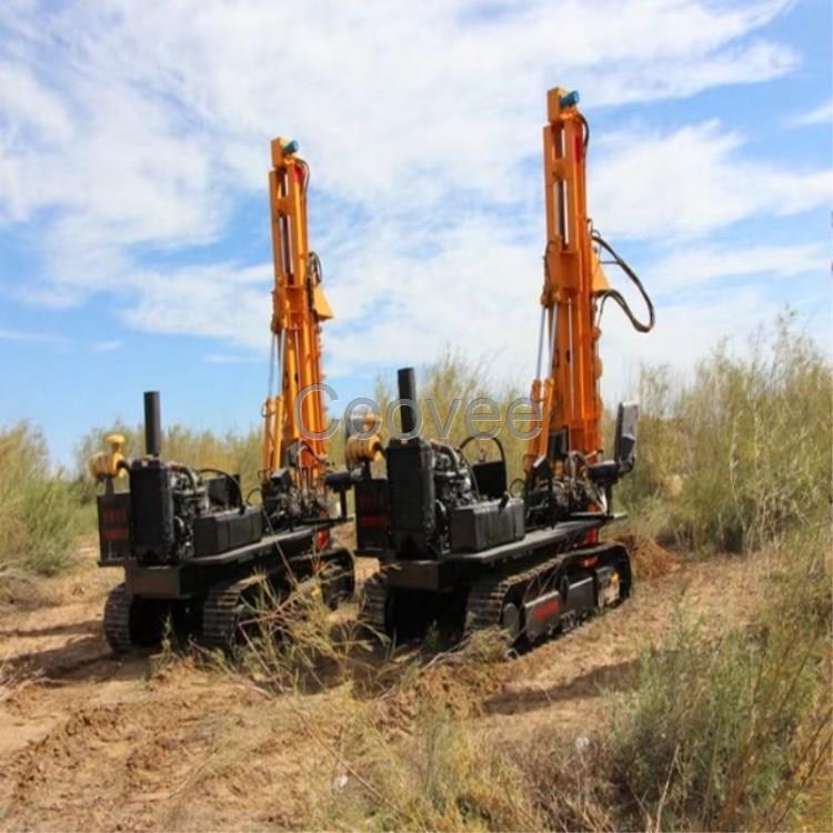 光伏打樁機生產廠家螺旋潛孔一體型多功能打樁機