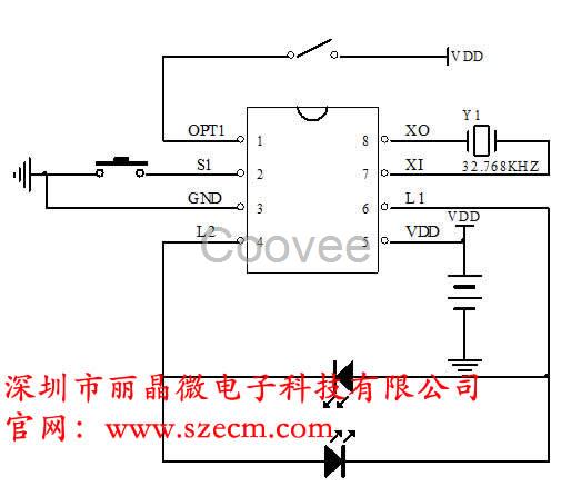 供应LED灯串闪烁芯片-灯串闪灯IC-八种闪烁模式