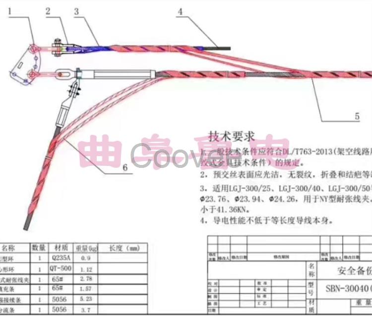 供应导线备份线夹曲阜鲁电