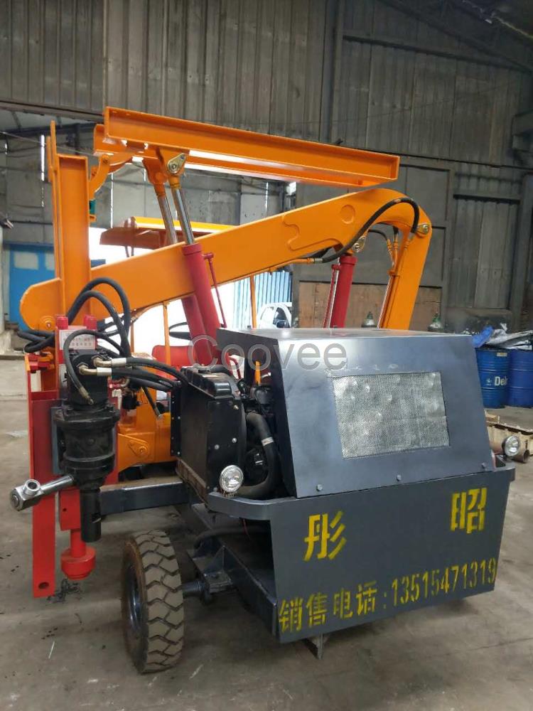 大功率四輪空壓機(jī)護(hù)欄打樁機(jī)