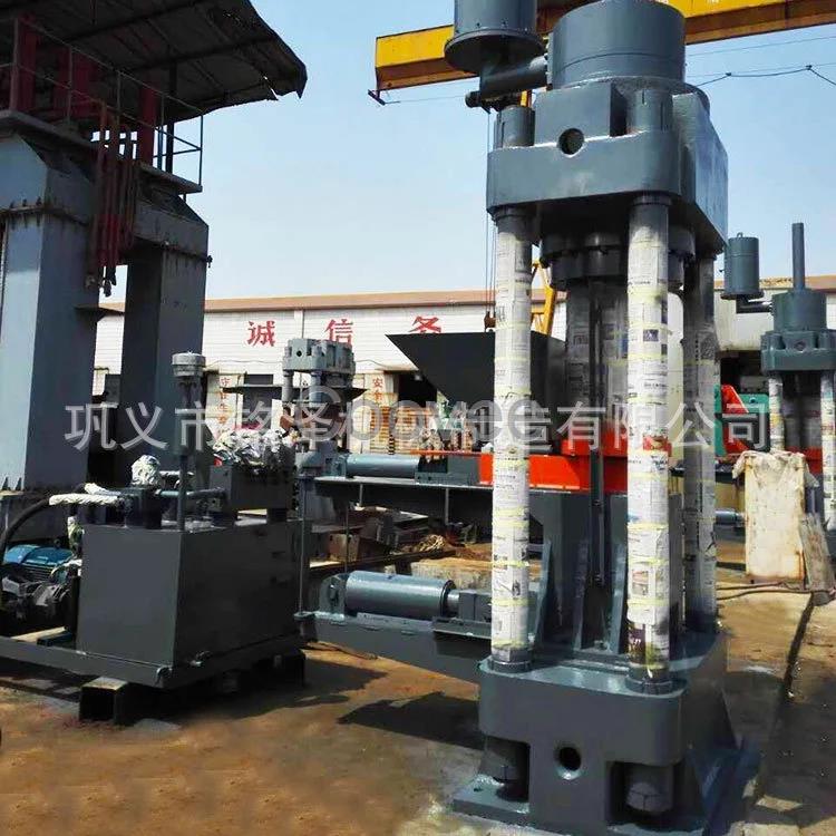 整體采用結(jié)構(gòu)多功能鋼屑壓塊機壓制餅塊密度高