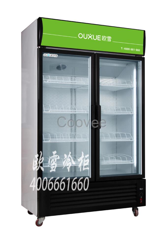 供應厚街兩門黑鏡面飲料柜