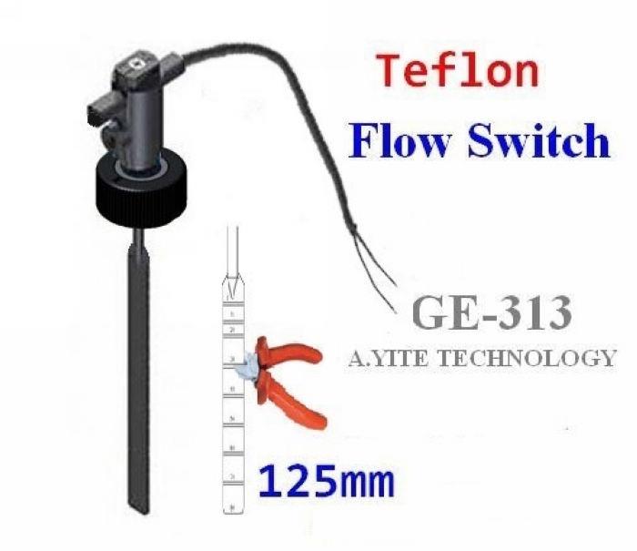 GE-313特氟龙PTFE塑料耐腐蚀挡板式流量开关