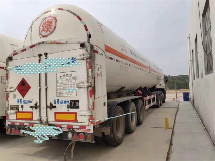 出售二手液化天然气运输车 lng槽车尾