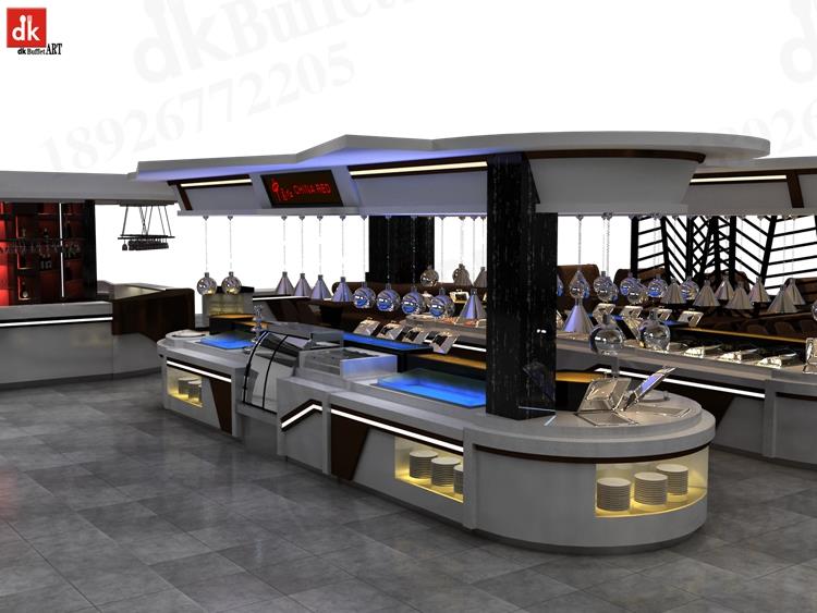 定制】自助餐台定制 餐厅设计 移动布菲台 餐饮家具定制 酒水吧台定