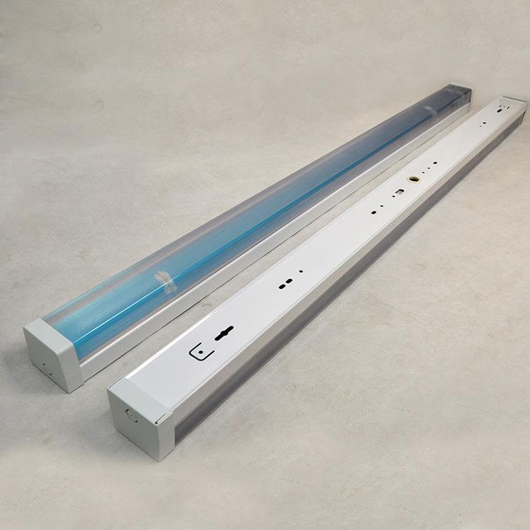 LED雙管防塵支架PC罩帶反光片T8雙支0.5加厚方形支架