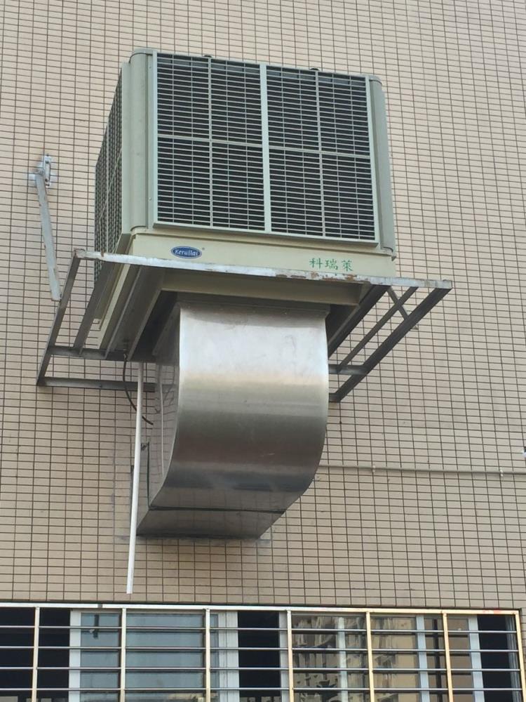 【厨房降温环保空调安装】长安餐饮厨房降温环保空调工程&烟罩&油烟管