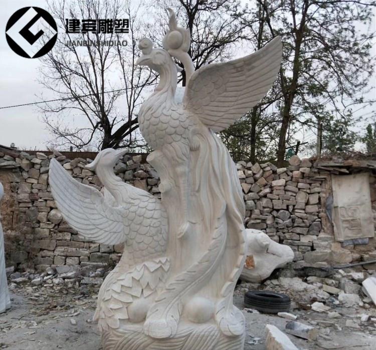 曲陽(yáng)建賓雕塑石刻鳳凰雕塑神鳥石雕雕塑