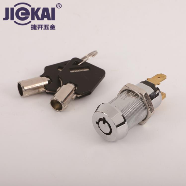 JK210環保電源鎖 鑰匙開關 游戲機鎖 自復位鑰匙開關鎖