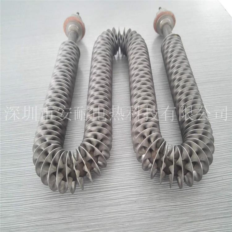 安耐電熱廚房設備加熱器翅片散熱干燒電熱管蒸箱柜非標雙頭加熱管