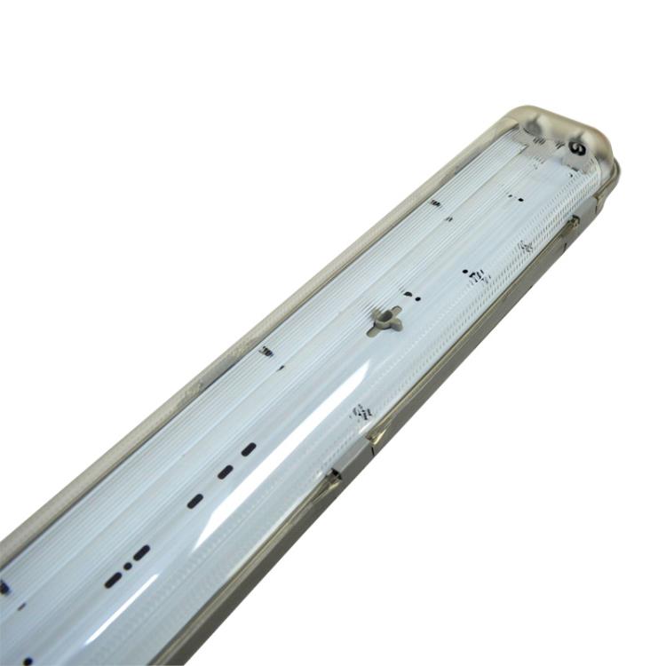 雙管T8三防燈支架PC罩防水外殼LED吊裝吸頂裝三防燈套件