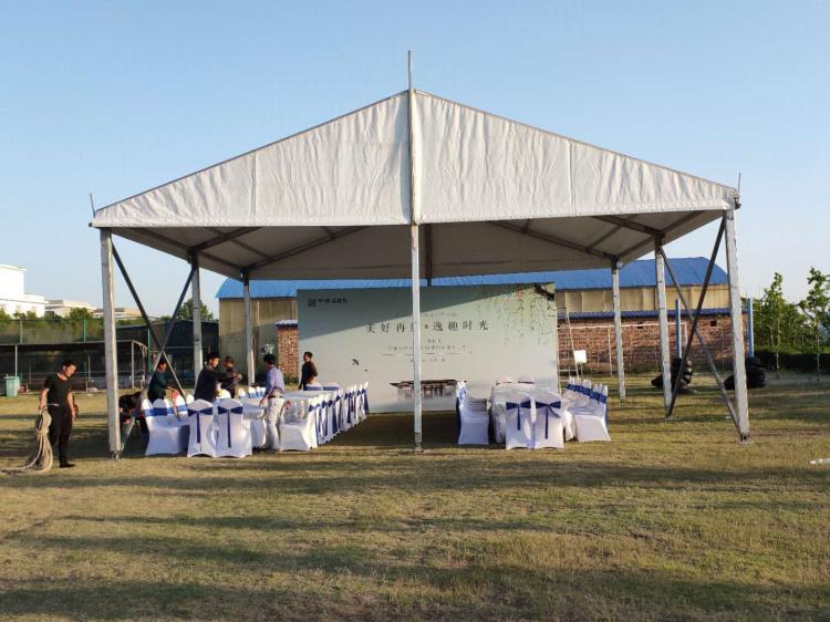 登封出租篷房空调 开盘红色白色大棚租赁 会议沙发茶几出租