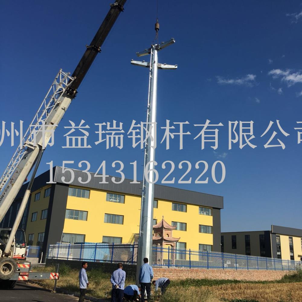 廣元市電力架空線12米15米電力鋼桿 10kv35kv鋼桿