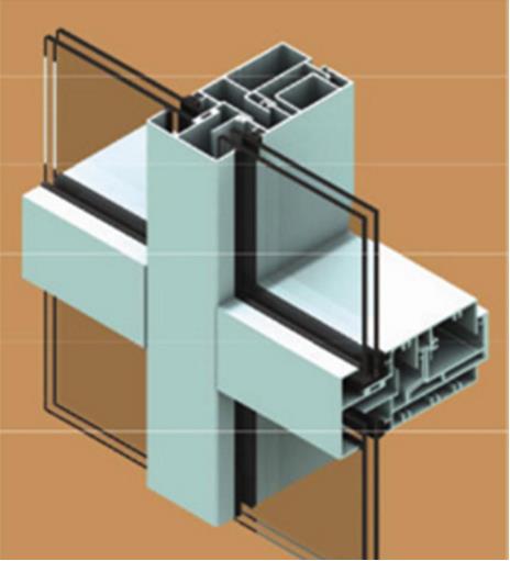 新裕東廠家直銷斷橋及非斷橋隱框明框幕墻類鋁型材
