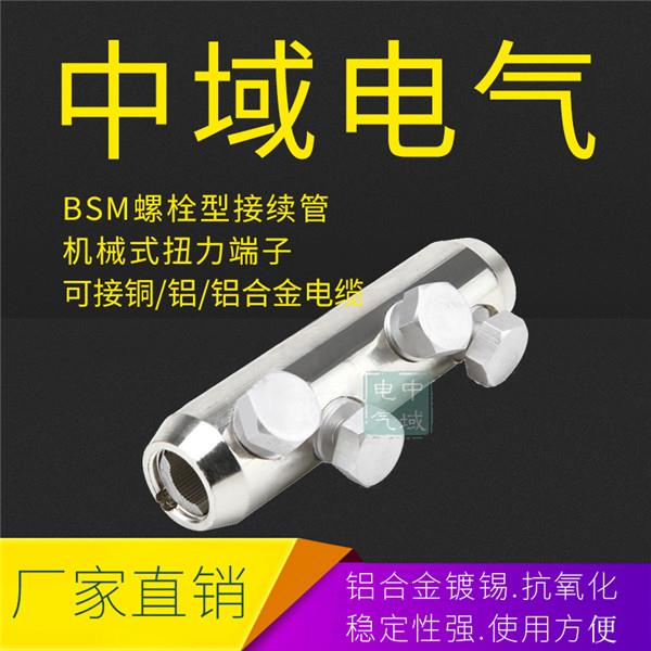 BSMB螺栓型接續(xù)管 銅-鋁-鋁合金機械式連接管 螺母端子