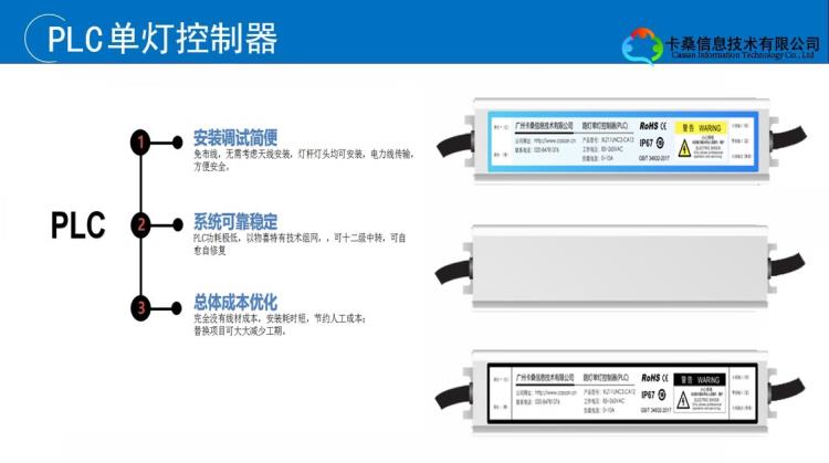 智慧路灯照明系统云平台PLC单灯控制器