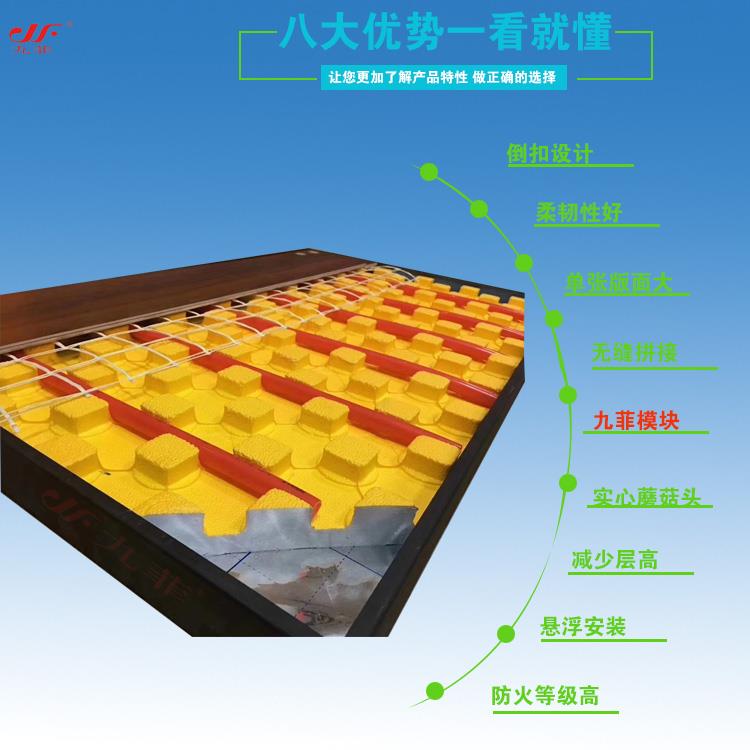 貴陽地暖模塊 九菲黃金甲地暖模塊 貴陽干式地暖模塊