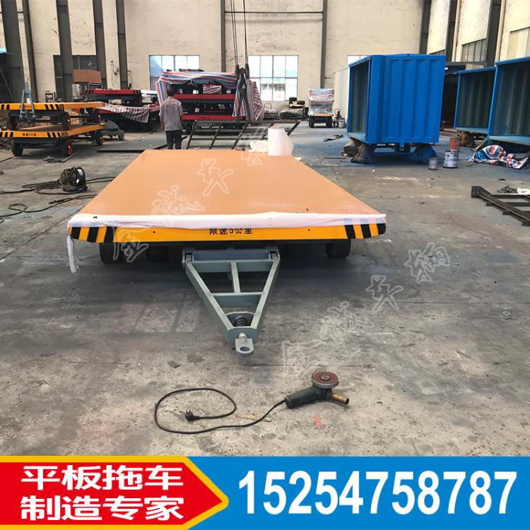 叉車牽引式拖車 實心胎平板拖車金誠非標定制