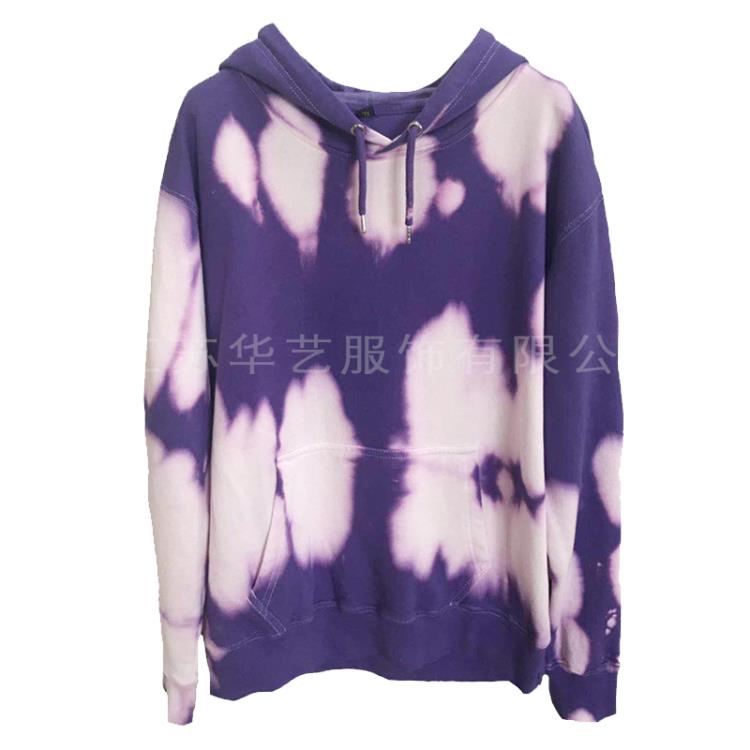 華藝扎染 手工藝術(shù)染整廠家加工定制拔染T恤衛(wèi)衣 成衣染色