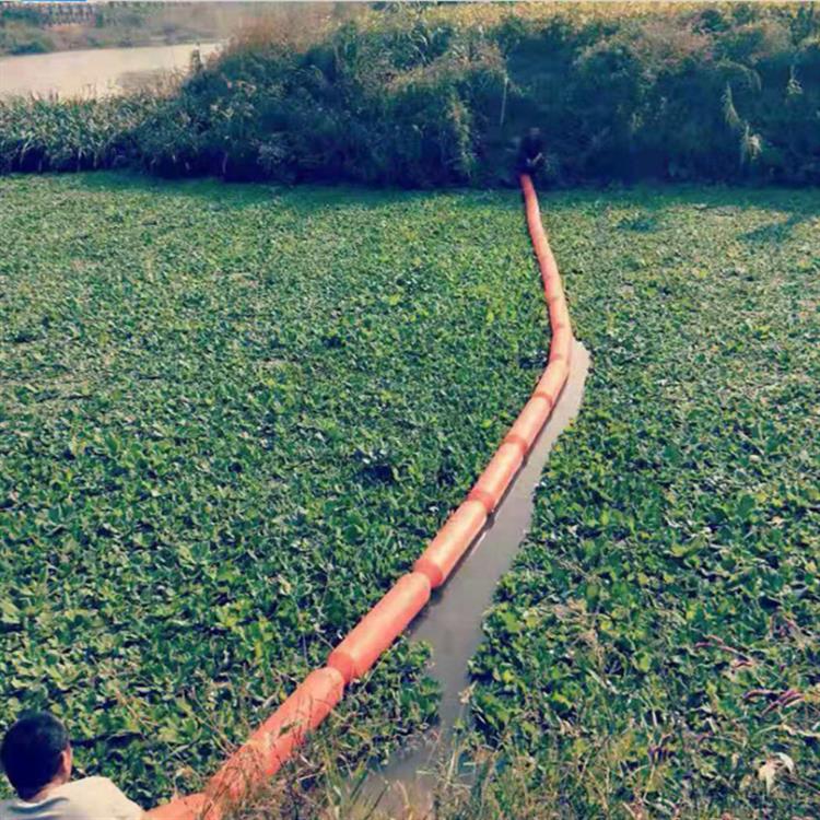 湖州河道拦水草浮体岳阳水电站拦漂浮筒