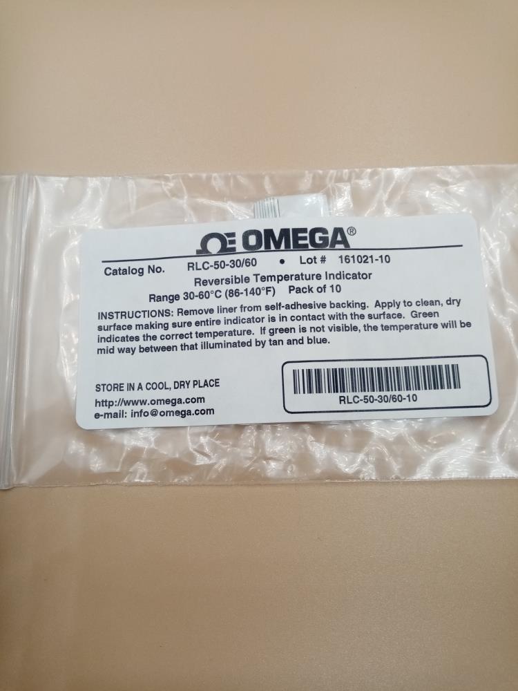 OMEGA可逆測溫紙RLC溫度標簽